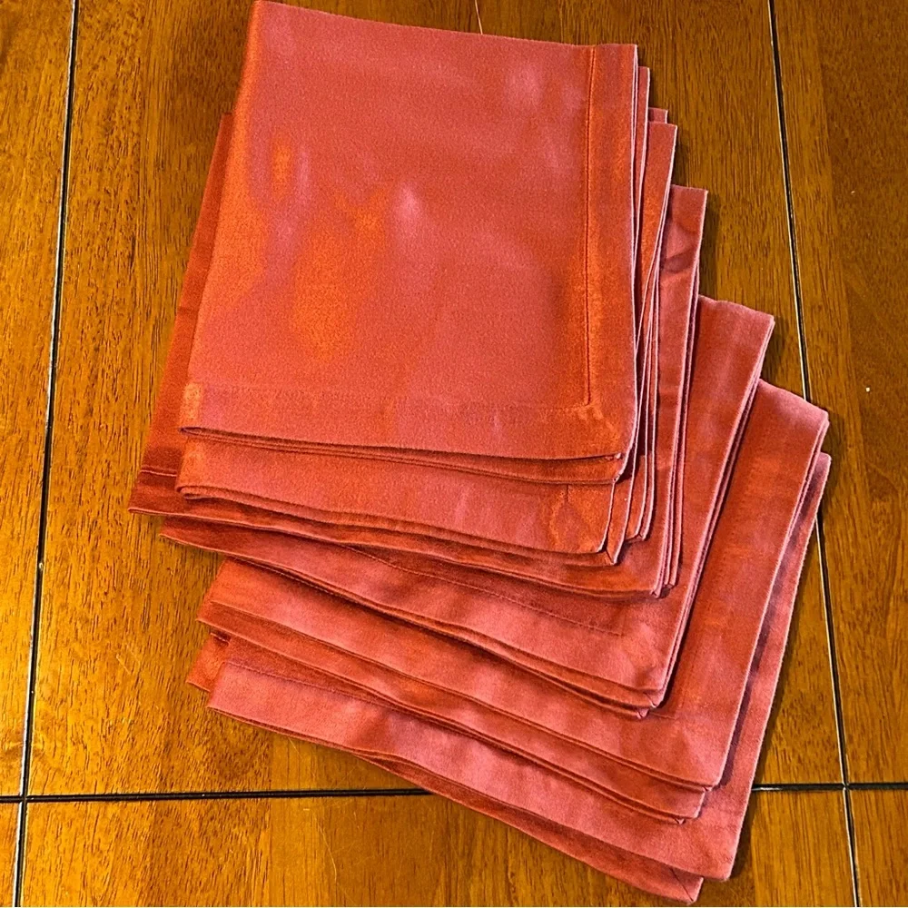 Crate & Barrel Rust Sateen Napkin Set of 6